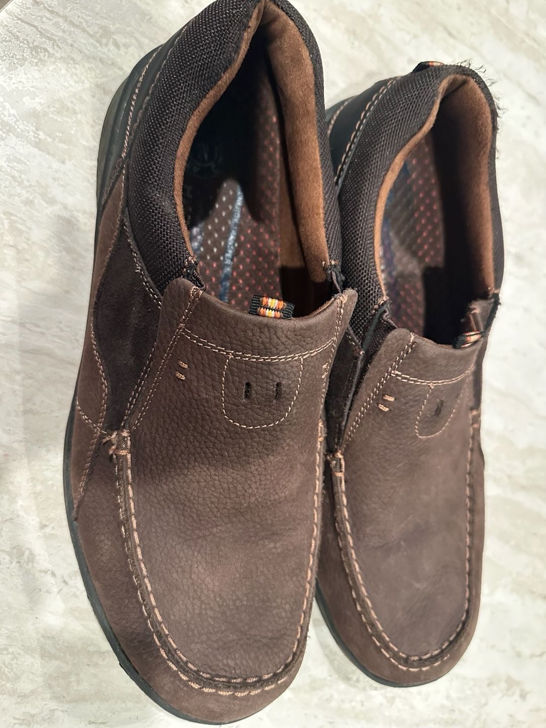 Nunn Bush Men's Brown Leather All Terrain Comfort Slip-On Loafer Shoes 2
