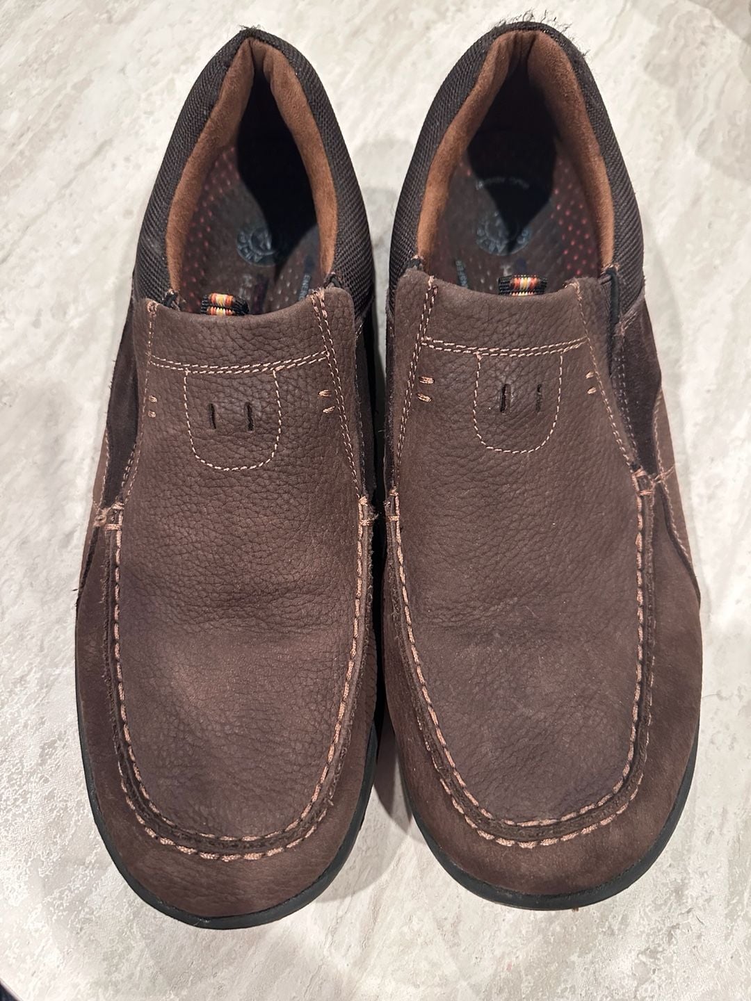 Nunn Bush Men's Brown Leather All Terrain Comfort Slip-On Loafer Shoes 3