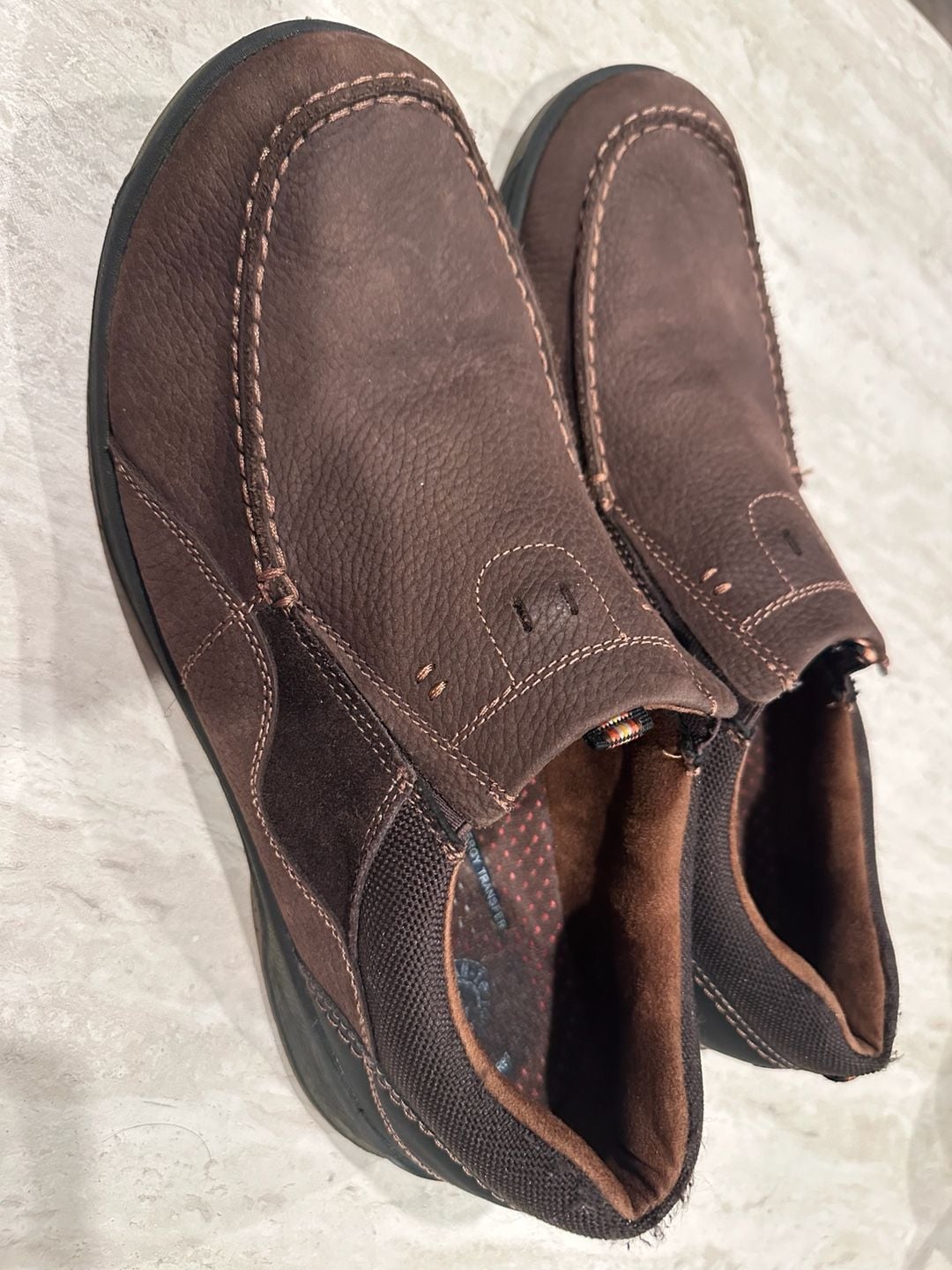 Nunn Bush Men's Brown Leather All Terrain Comfort Slip-On Loafer Shoes 4
