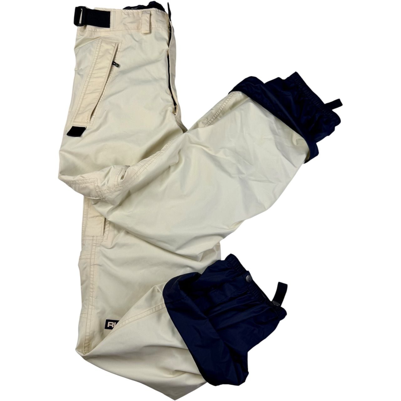 Vintage 90s Baggy Snowboard Pants Polo Sport RLX Cream Cargo Size M 6