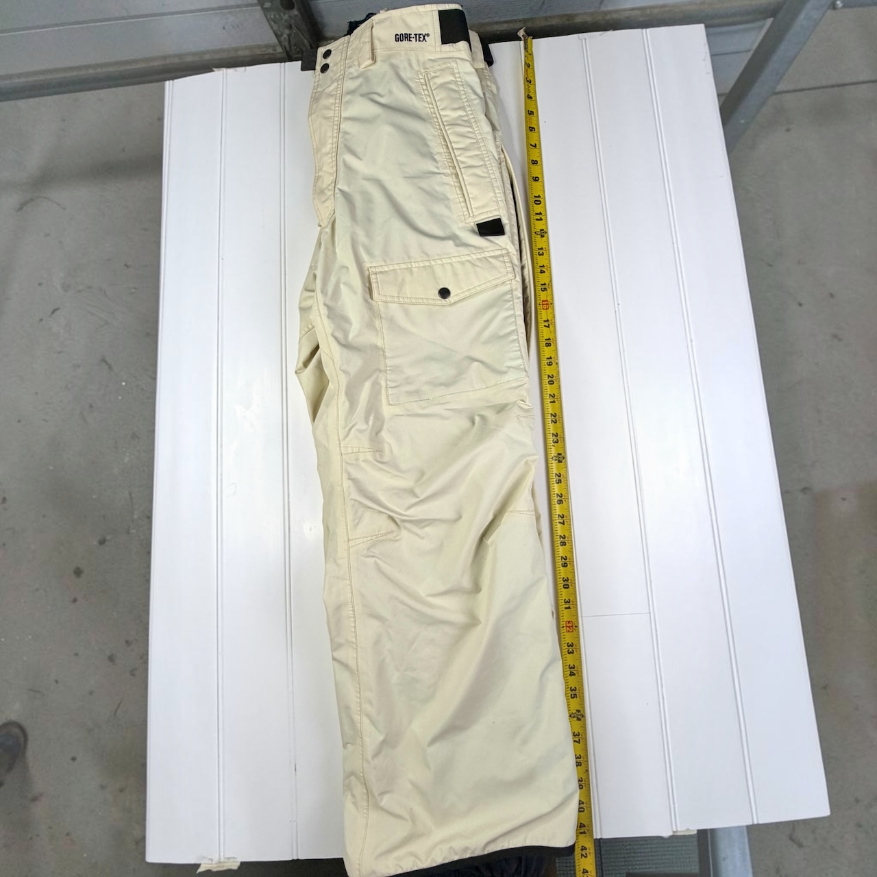 Vintage 90s Baggy Snowboard Pants Polo Sport RLX Cream Cargo Size M 10