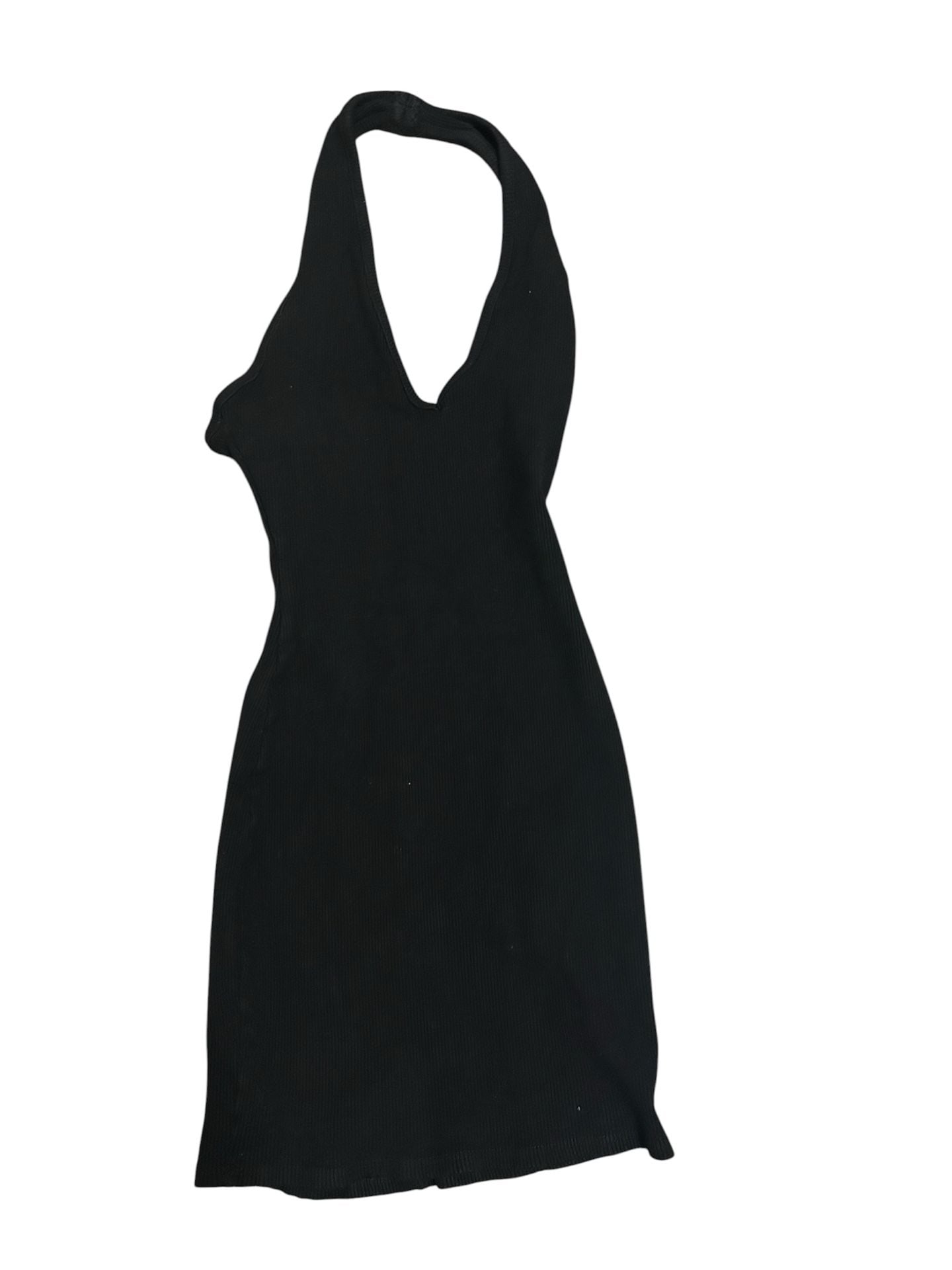 Fashion Nova Ribbed Black Halter Mini Dress 2