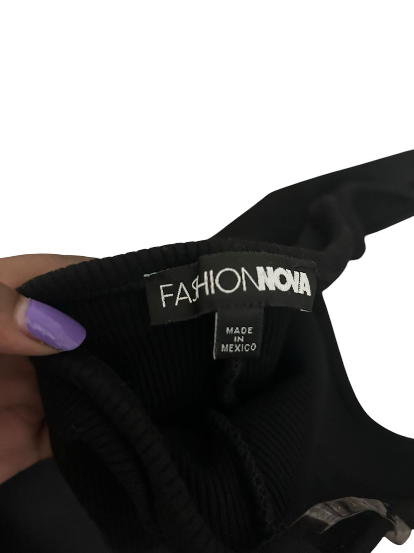 Fashion Nova Ribbed Black Halter Mini Dress 5