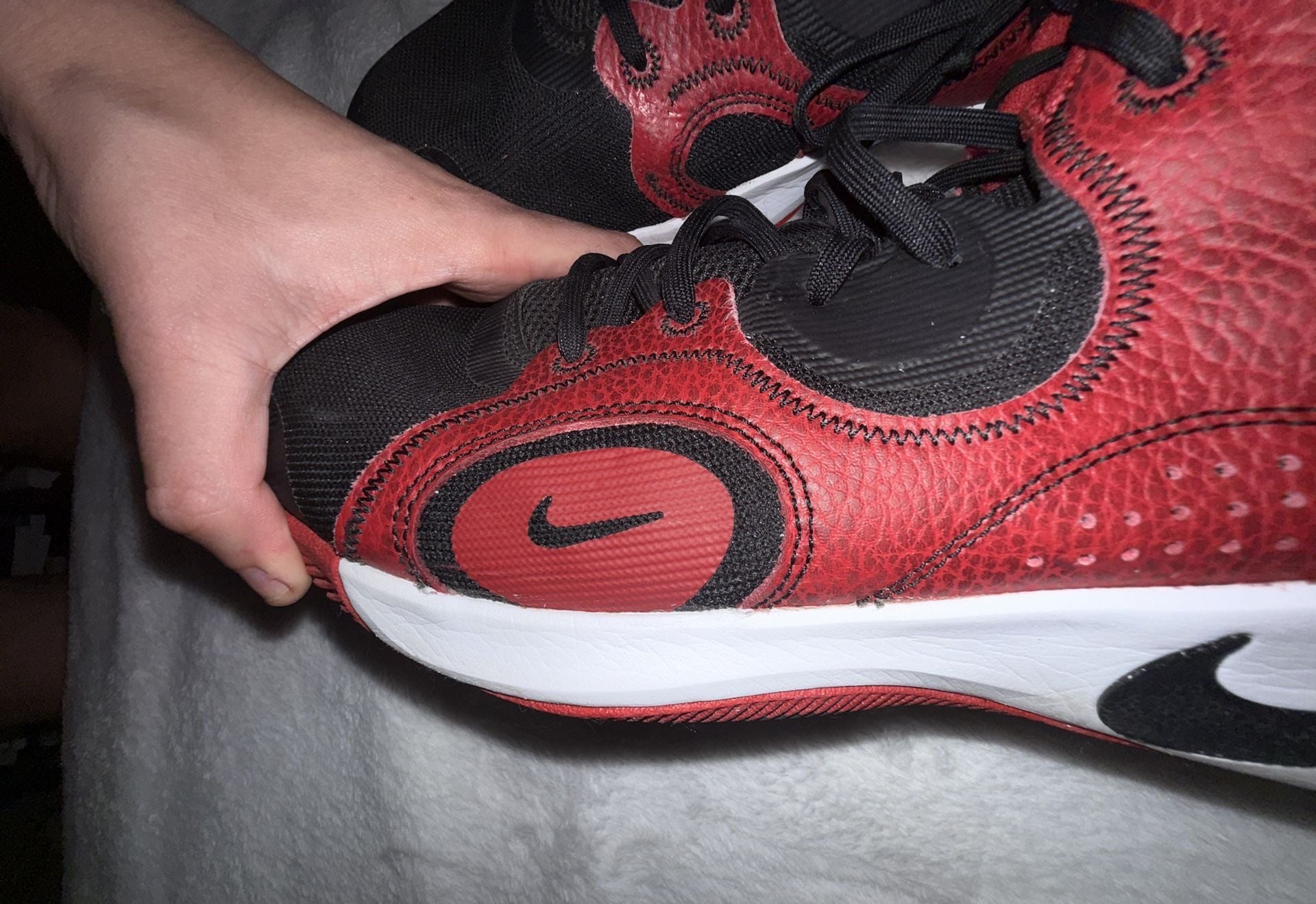 Nike Fly By Mid 2 Basketball Shoes Black Gym Red 7