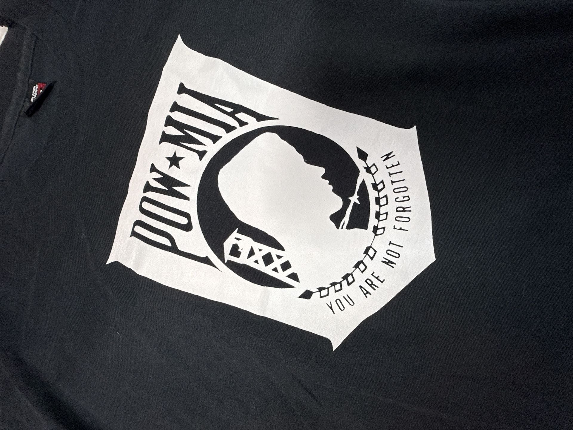 Vintage Fruit of the Loom Best POW MIA You Are Not Forgotten Graphic T-Shirt 3