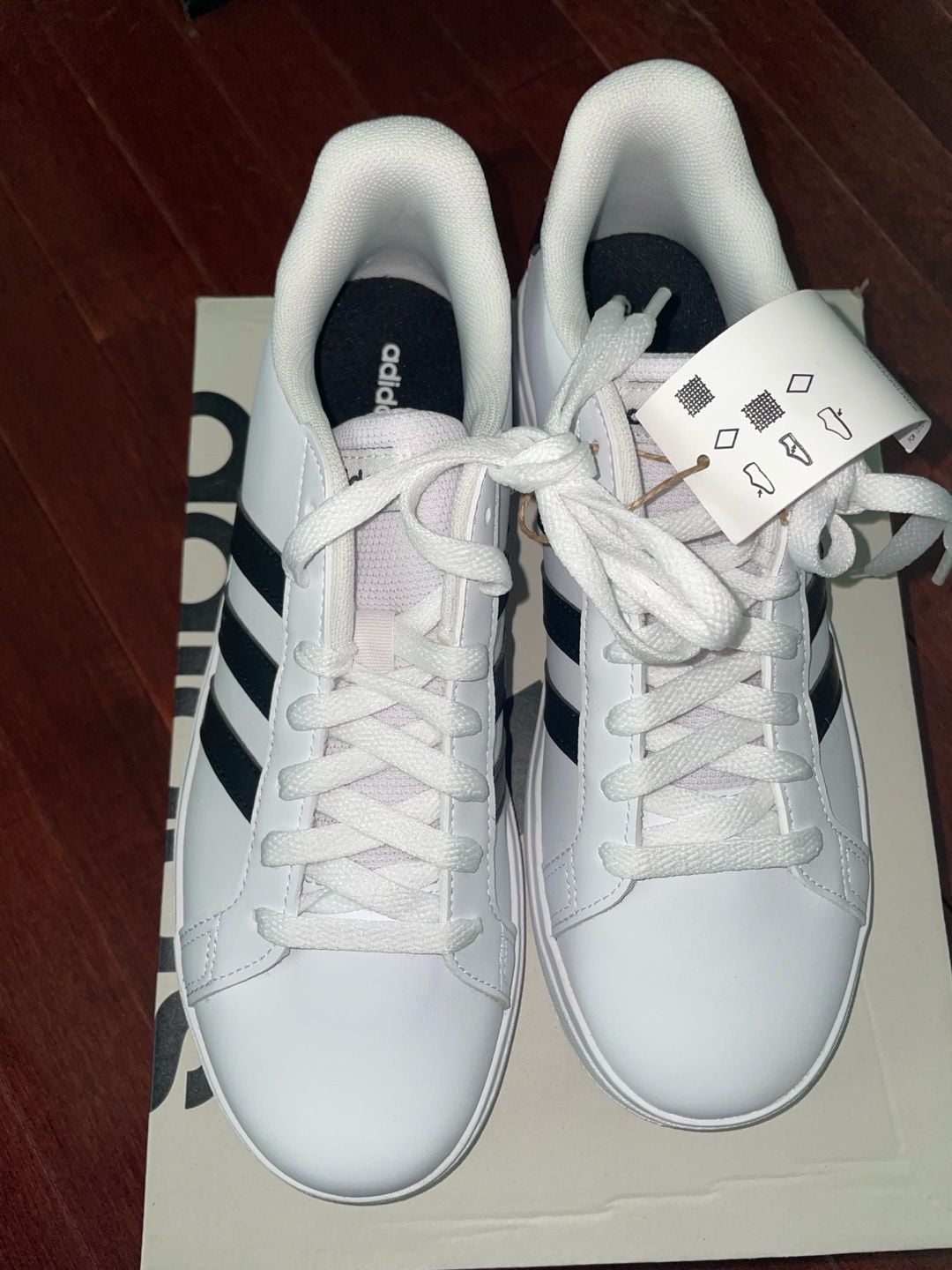 Adidas Grand Court 2.0 K White/Black Kids Sneakers GW6511 Size 6 3