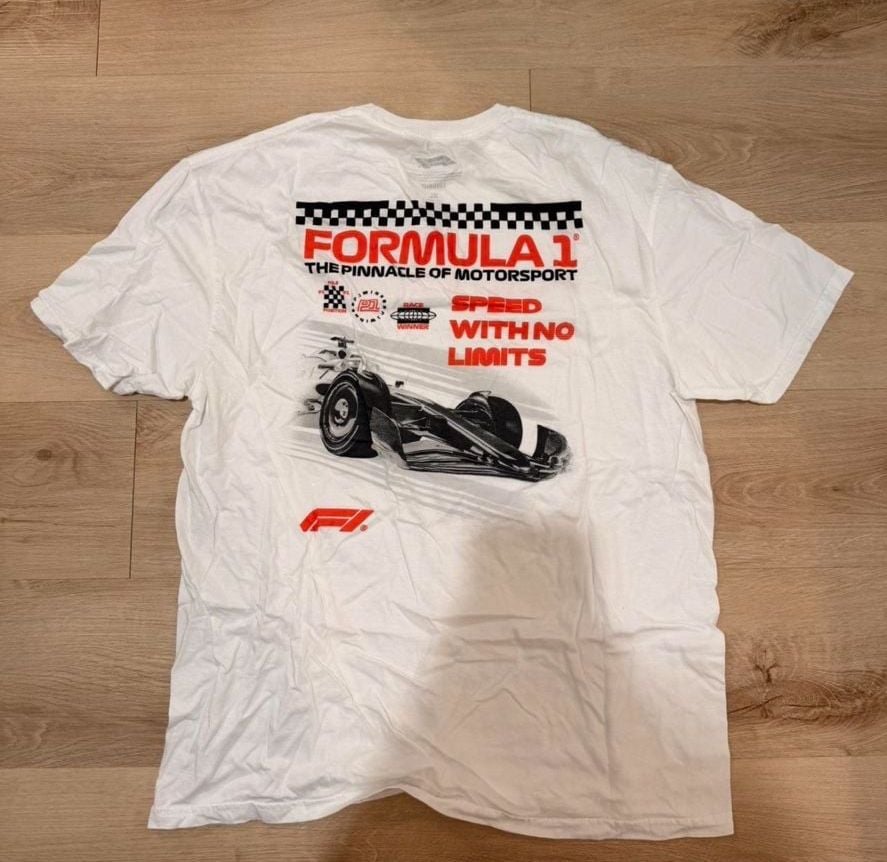 Formula 1 Speed With No Limits White Graphic T-Shirt 3