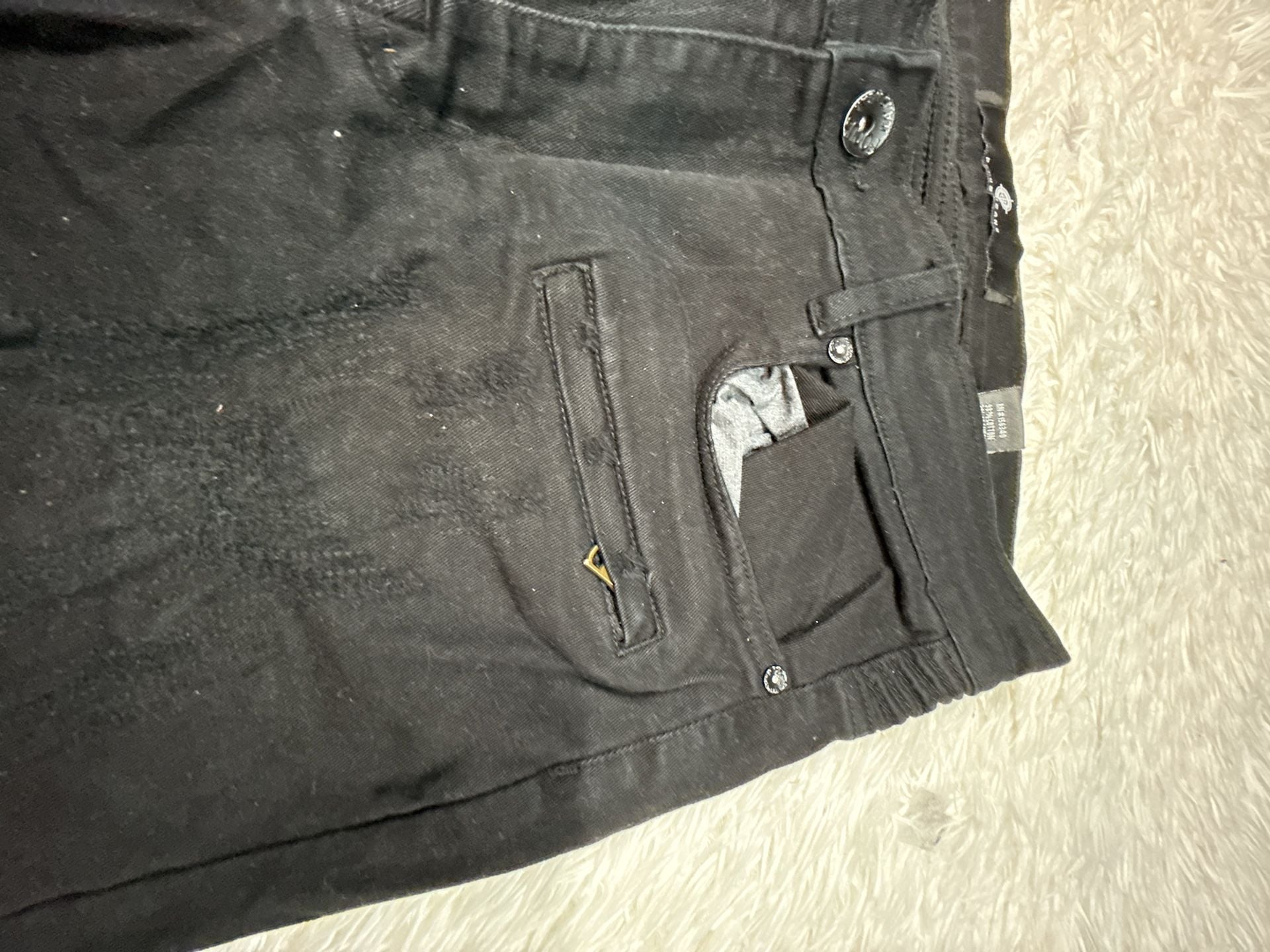 Focus Jeans Mens Black Biker Distressed Skinny Jeans Rip and Repair 6