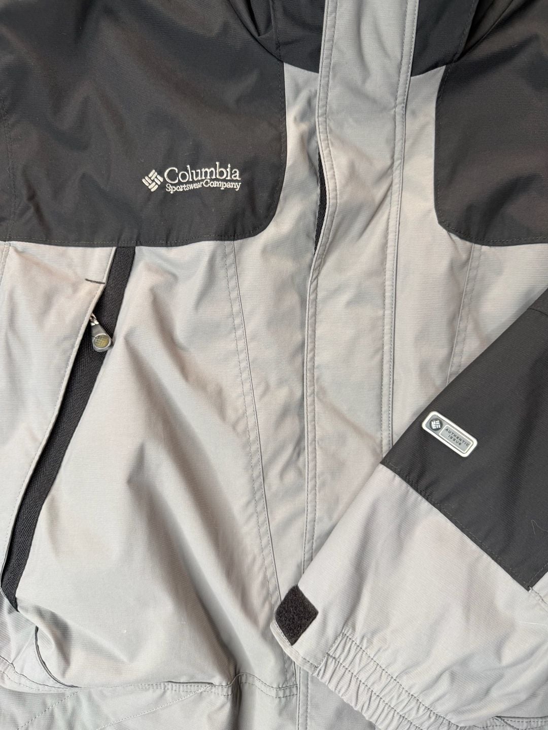 VTG Columbia Sportswear Gray Interchange Fleece Lined Winter Jacket Men's XL 3