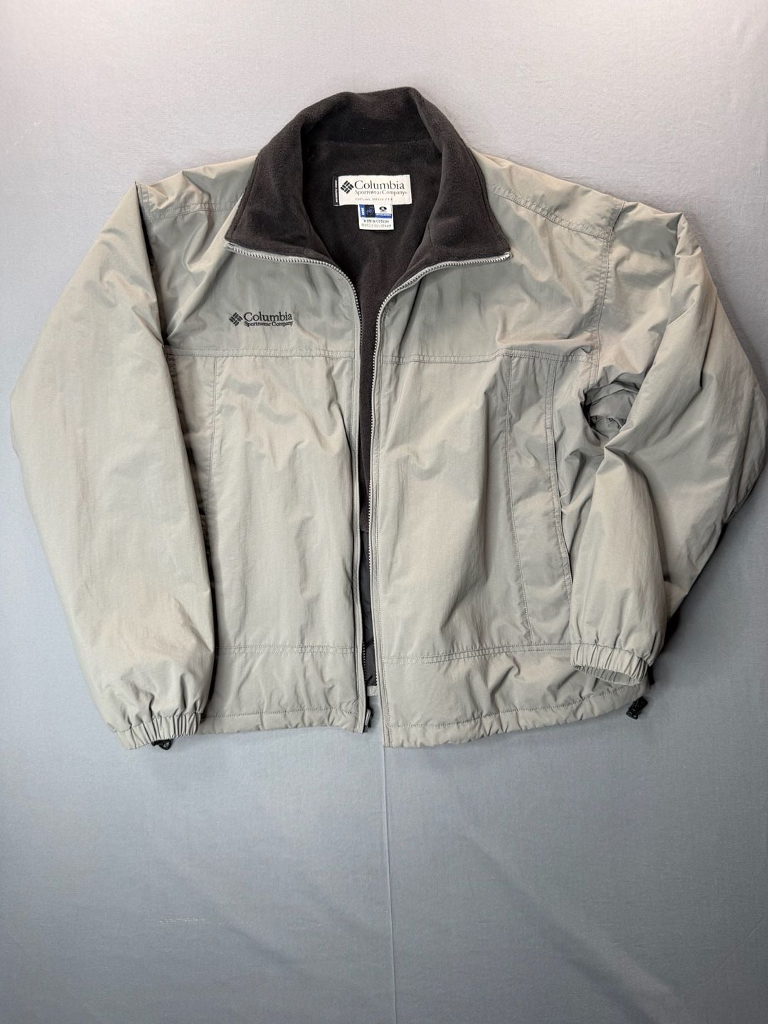 VTG Columbia Sportswear Gray Interchange Fleece Lined Winter Jacket Men's XL 12