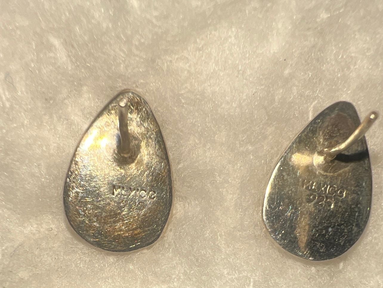 Sterling Silver Black Onyx Teardrop Post Earrings 3