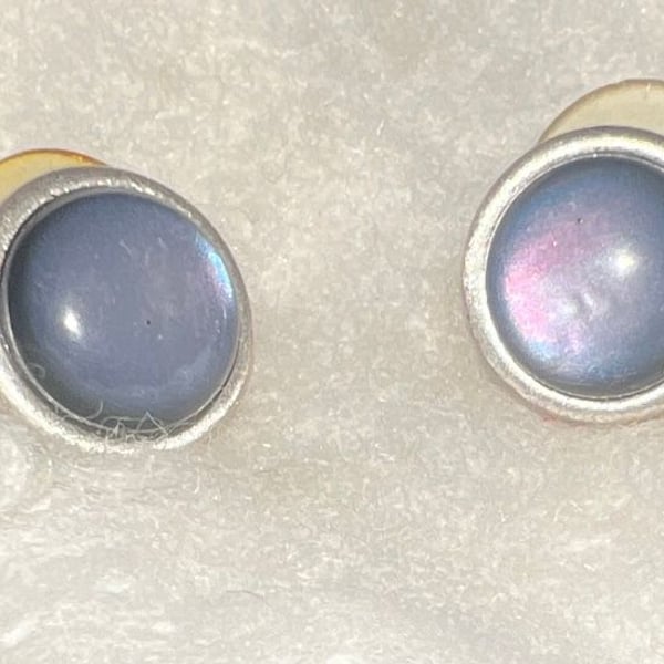Blue Curaçao Dichroic earrings