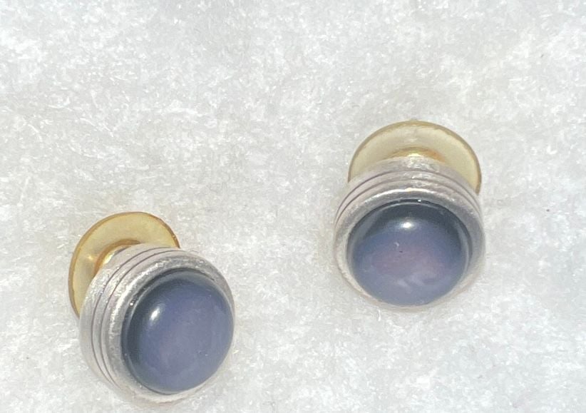 Blue Curaçao Dichroic earrings 2
