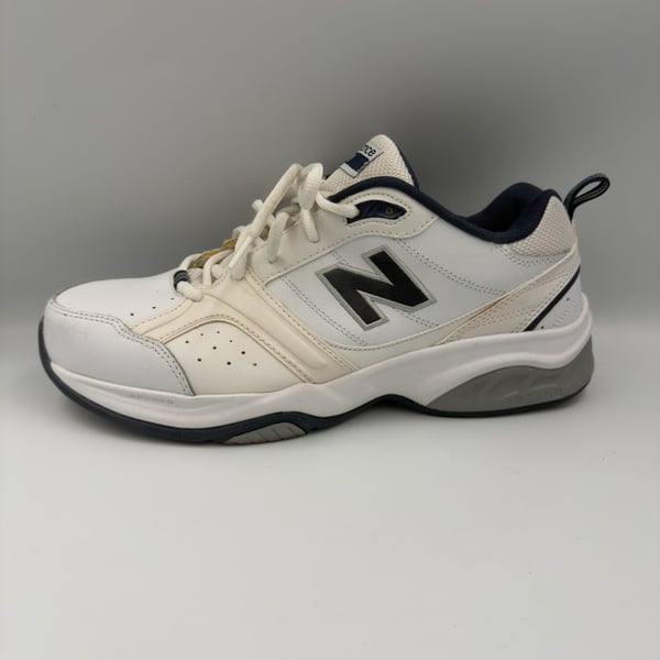 New Balance Men's MX623v2 White and Navy Casual Comfort Walking Shoe