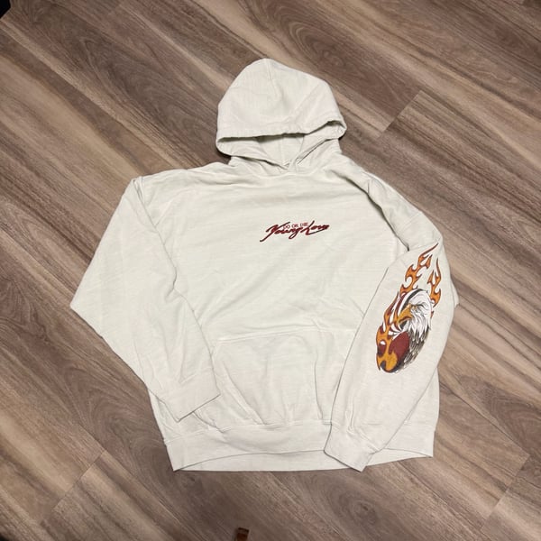 Young Love Do Or Die Flame Eagle Hoodie White