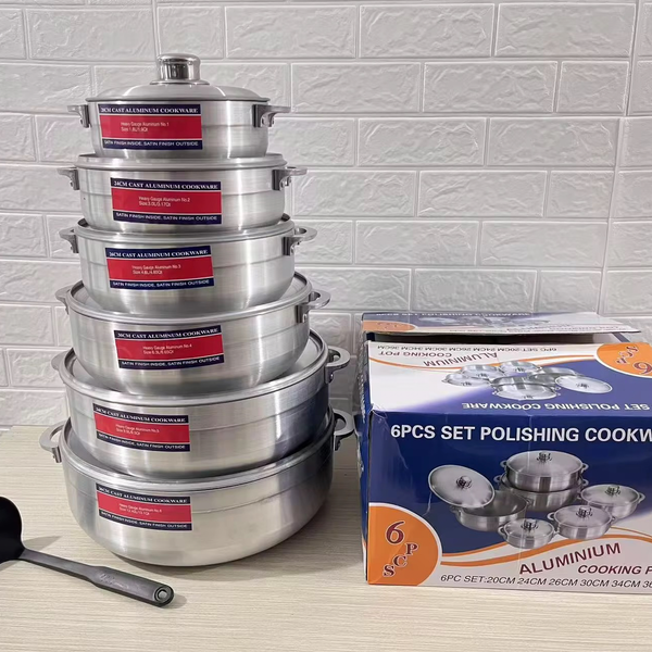 20-36cm Aluminum Sand Pot 6Pcs 