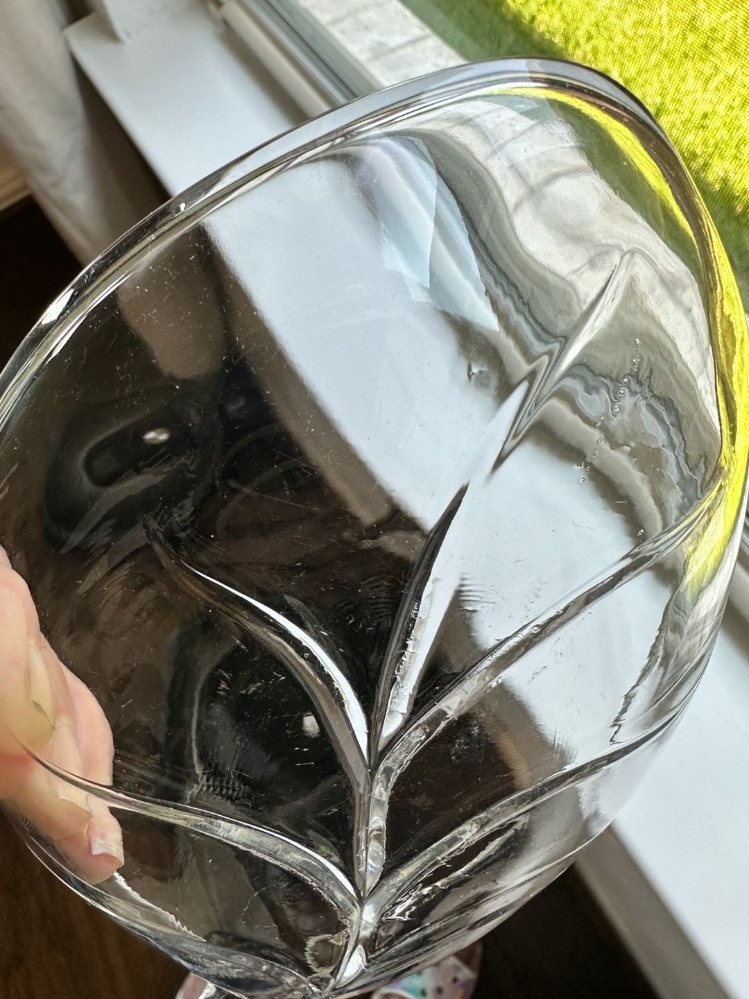 Vintage Hazel Atlas Leaf Shaped Clear Glass Snack Plates Sets of 2 6