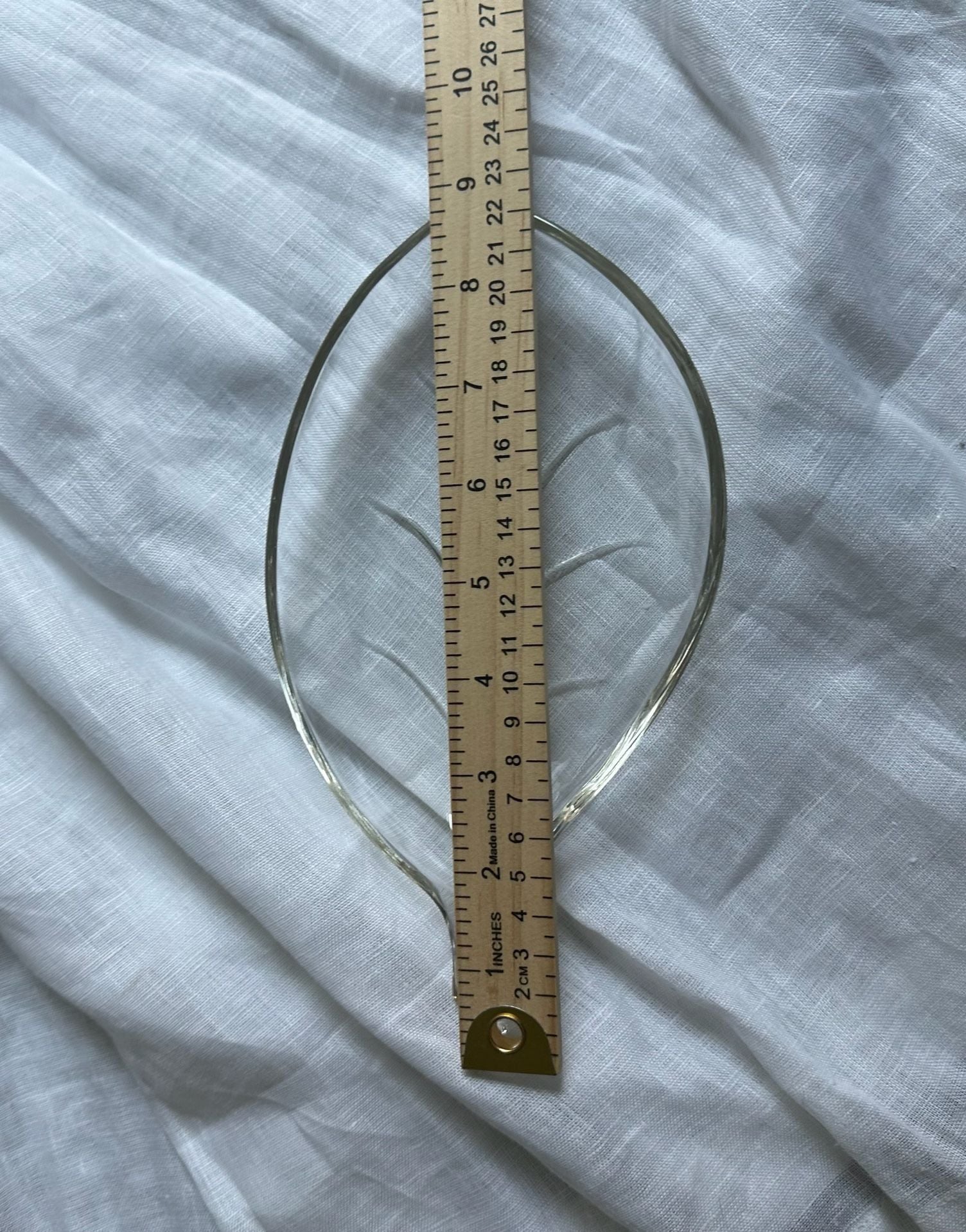 Vintage Hazel Atlas Leaf Shaped Clear Glass Snack Plates Sets of 2 2