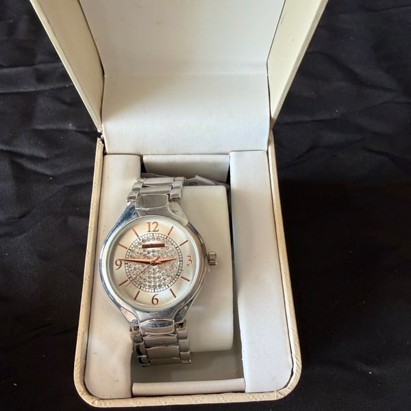 Kim Rogers Women's Silver Tone Watch -