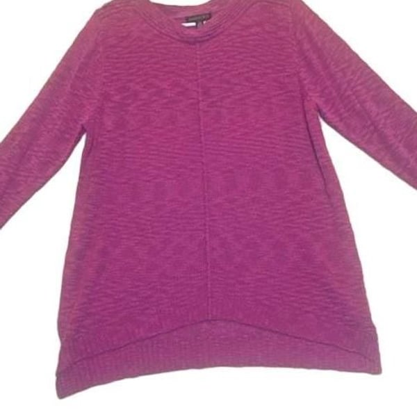 Parkhurst 16680 Gypsy Pink Three-Quarter-Sleeve Pointelle Pull-On Sweater