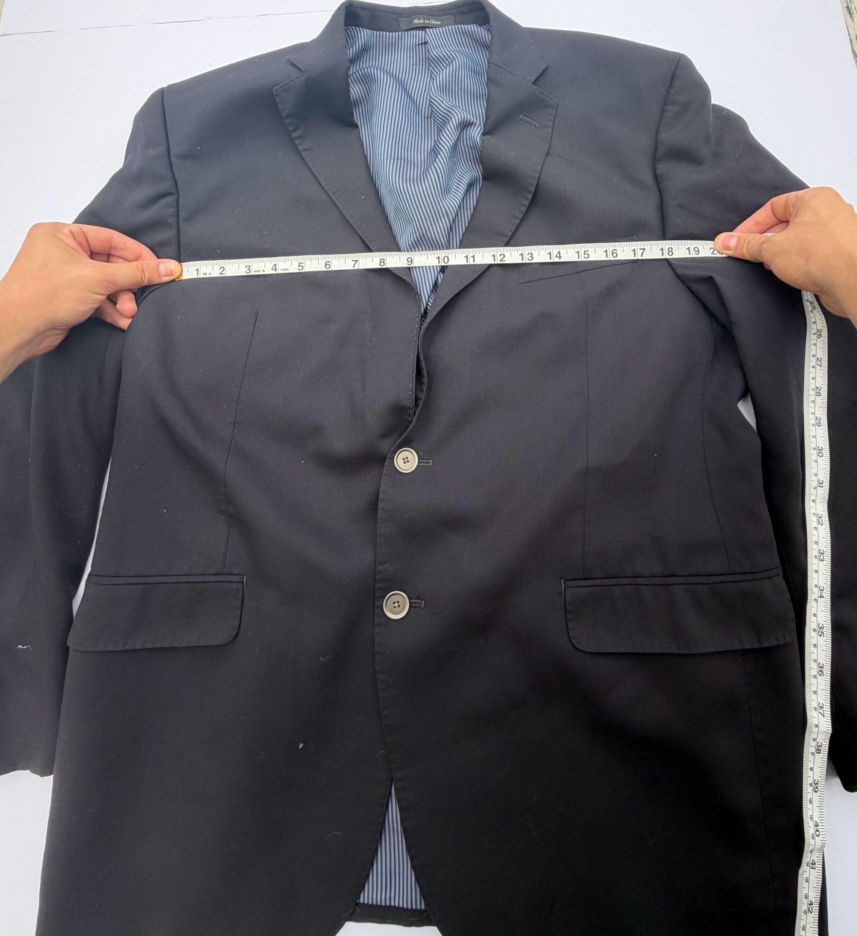 Calvin Klein Black Two Button Blazer Suit Jacket Coat 4