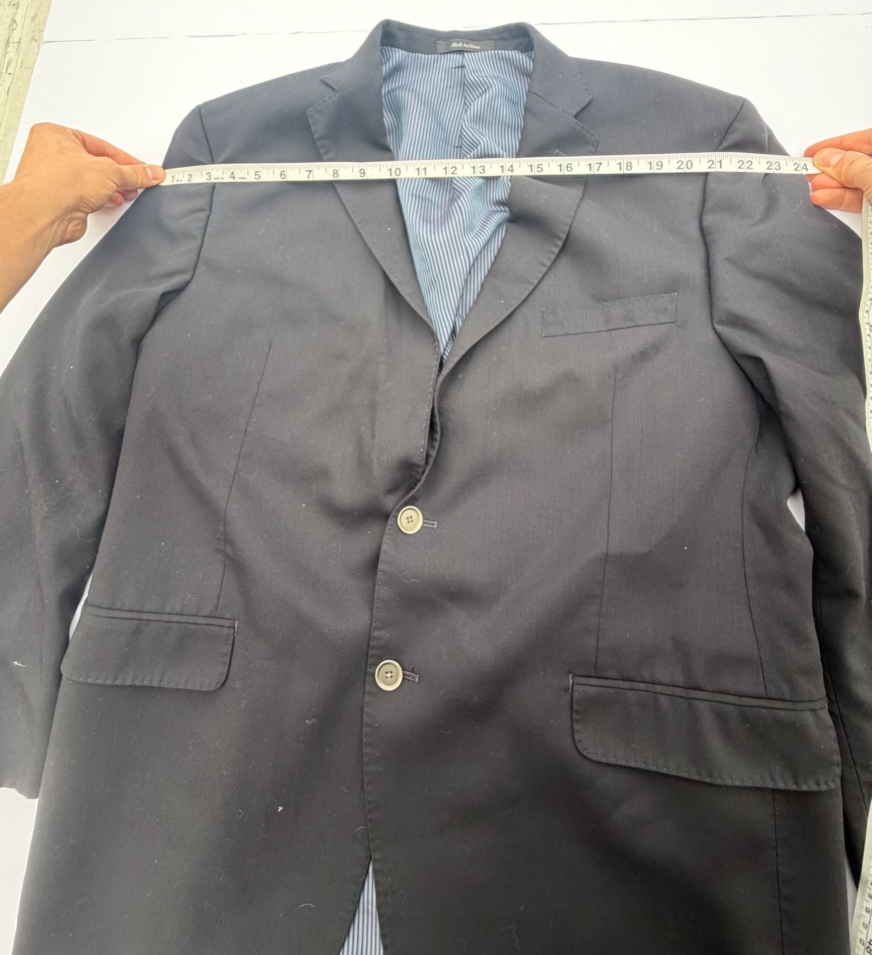 Calvin Klein Black Two Button Blazer Suit Jacket Coat 5