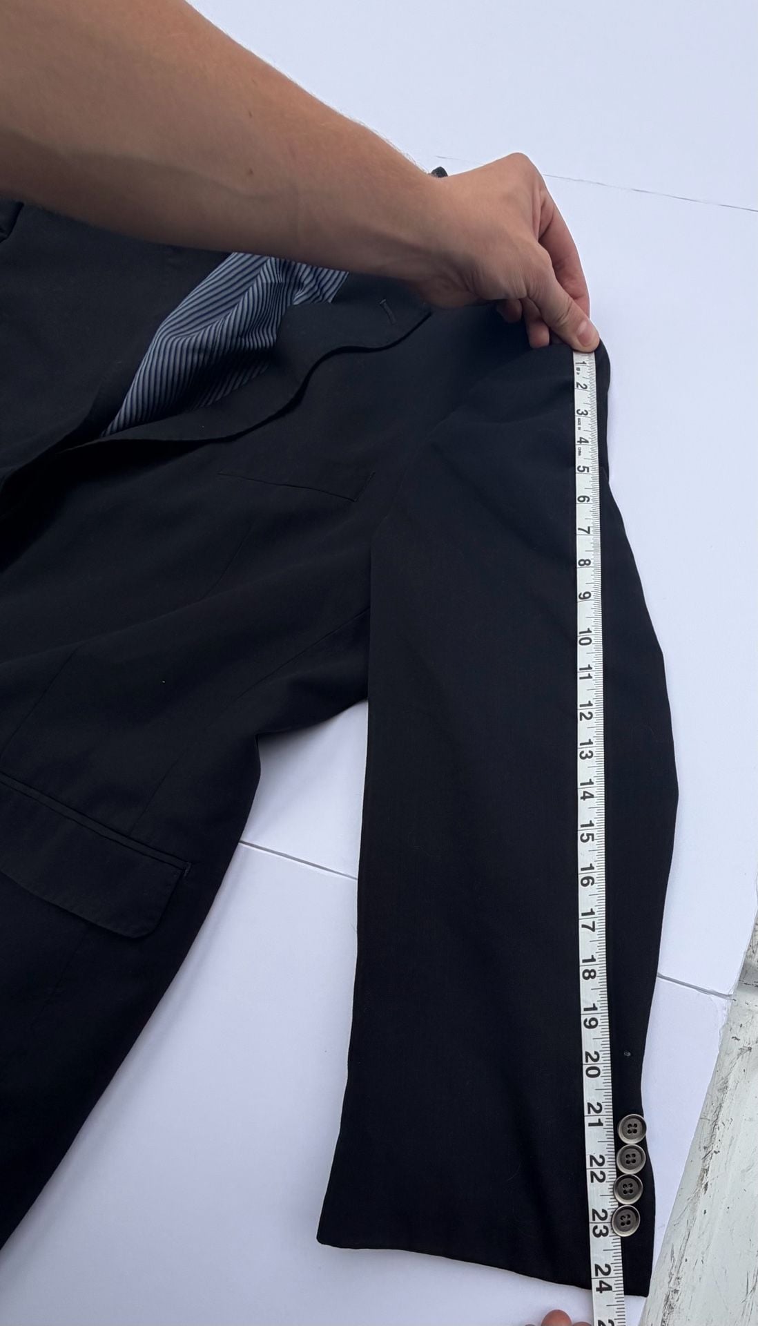 Calvin Klein Black Two Button Blazer Suit Jacket Coat 6