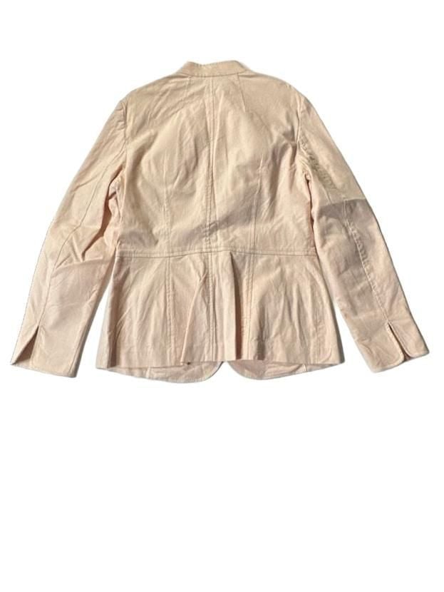 Worth New York Pink and White Striped Cotton Button Front Blazer Jacket Size 12 4