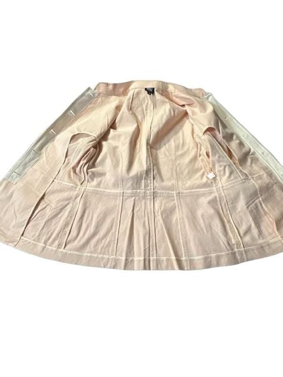 Worth New York Pink and White Striped Cotton Button Front Blazer Jacket Size 12 9