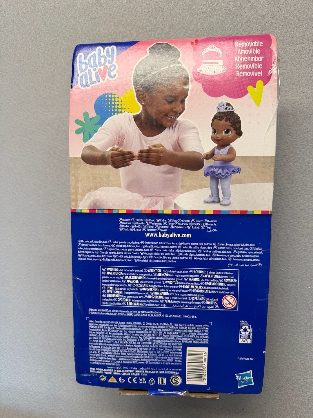 Baby Alive Sweet Ballerina Baby Doll, African American, Purple Tutu and Tiara 3