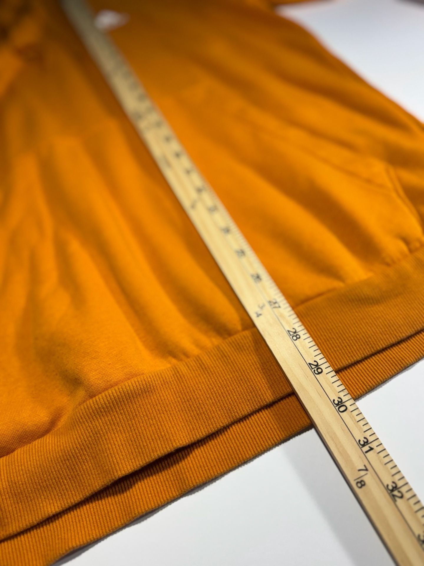 Orange Adidas hoodie with white stripes 7