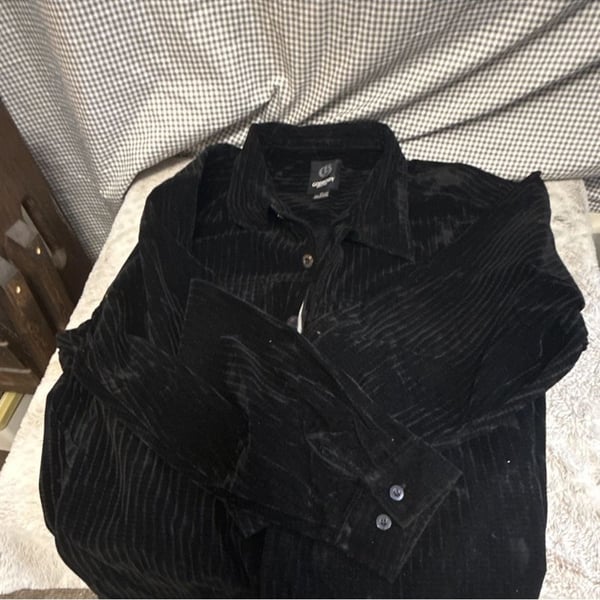 Godbody Black Corduroy 2-Piece Set for Men - Shirt and Pants (2XL, Size 40