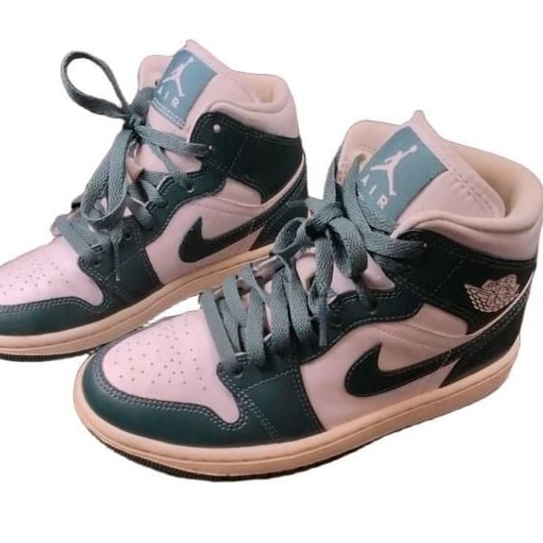 Nike Air Jordan 1 Mid SE White/Oxidized Green-Sail Women's 5.5/Youth 4
