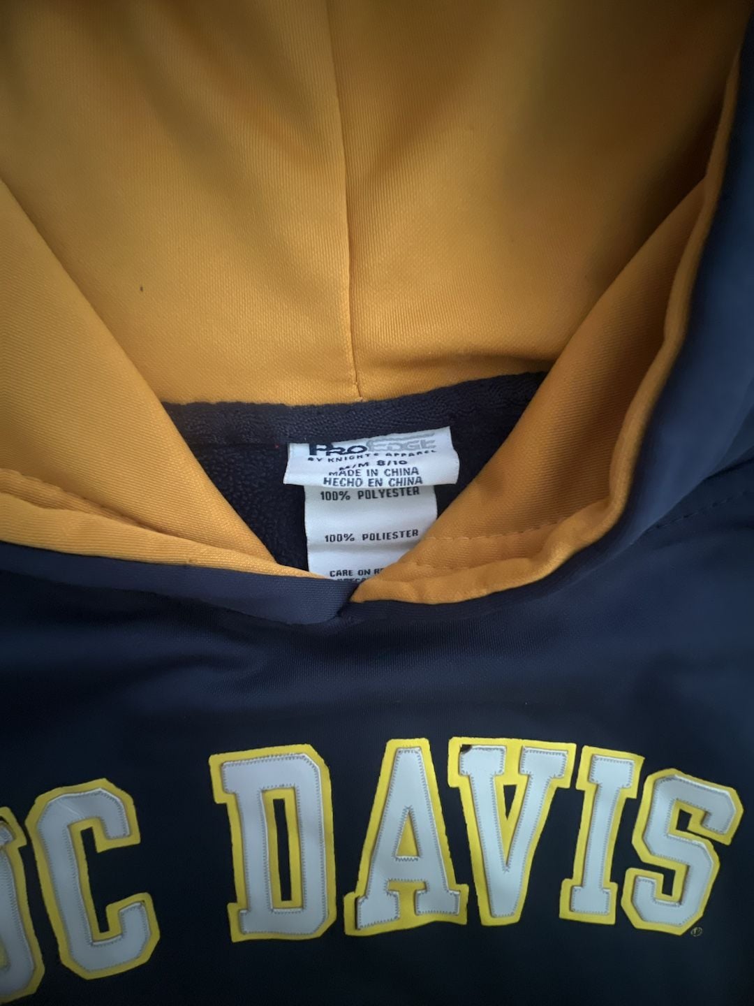 Pro Edge by Knights Apparel UC Davis Aggies Navy Hoodie Sweatshirt Size M 8/10 3