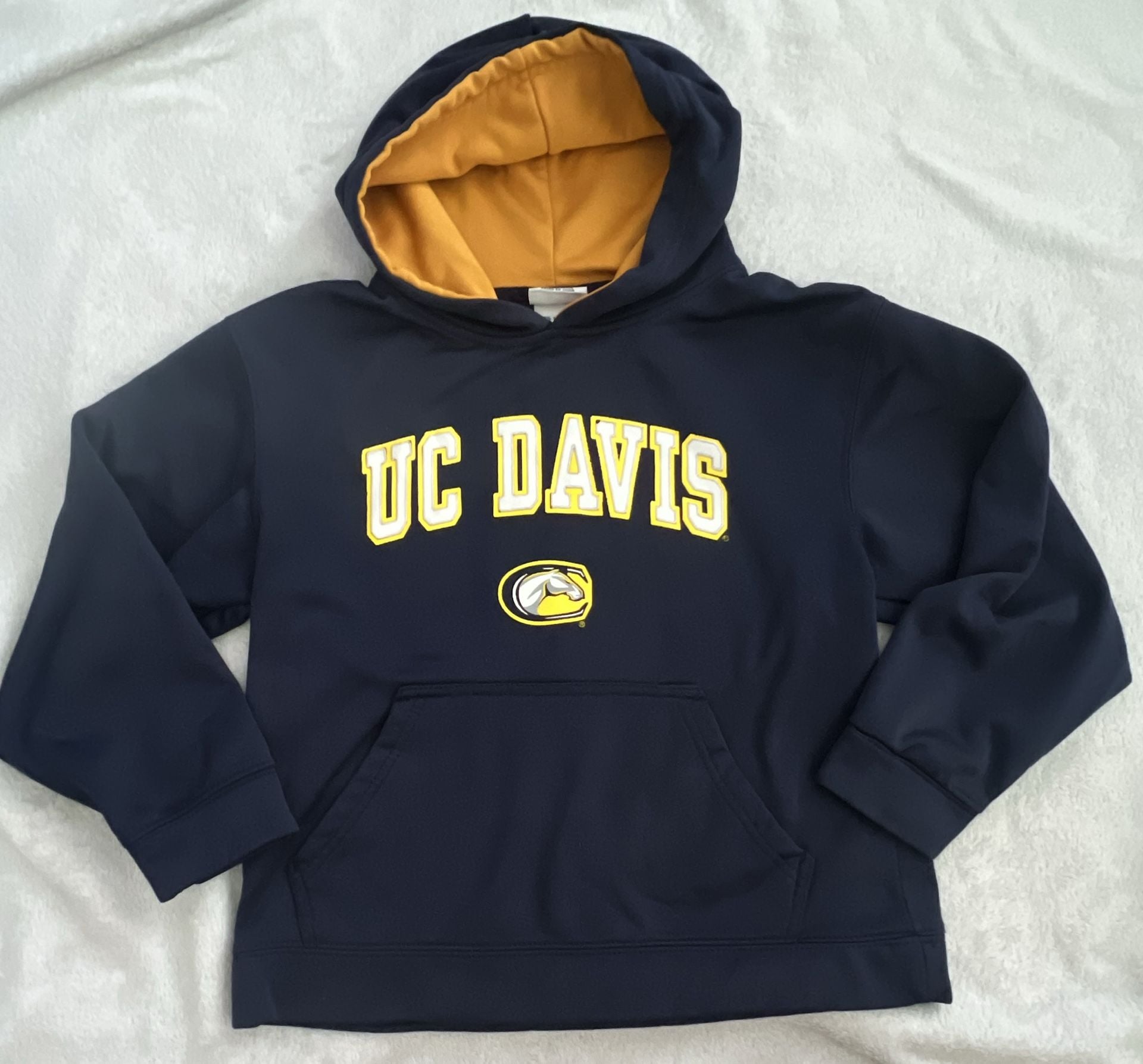 Pro Edge by Knights Apparel UC Davis Aggies Navy Hoodie Sweatshirt Size M 8/10 2