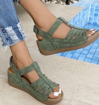 Fnooota Womens Comfort Sandals, Non-slip Open Toe Ankle Strap 2