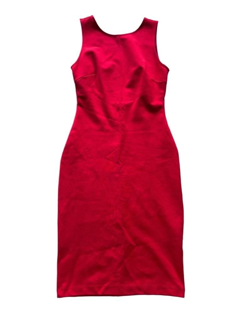 Lulus Red Scoop Neck Backless Bodycon Midi Dress KD8670BLU 2