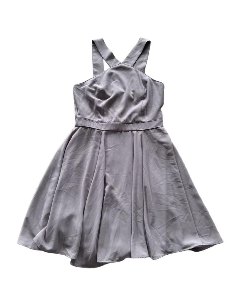 Lulus Forevermore Gray Halter Skater Mini Dress 2