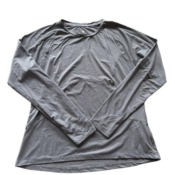 Spyder Active Women's Grey Striped Long Sleeve Athletic Top Size XL