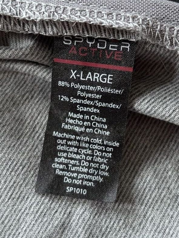 Spyder Active Women's Grey Striped Long Sleeve Athletic Top Size XL 3