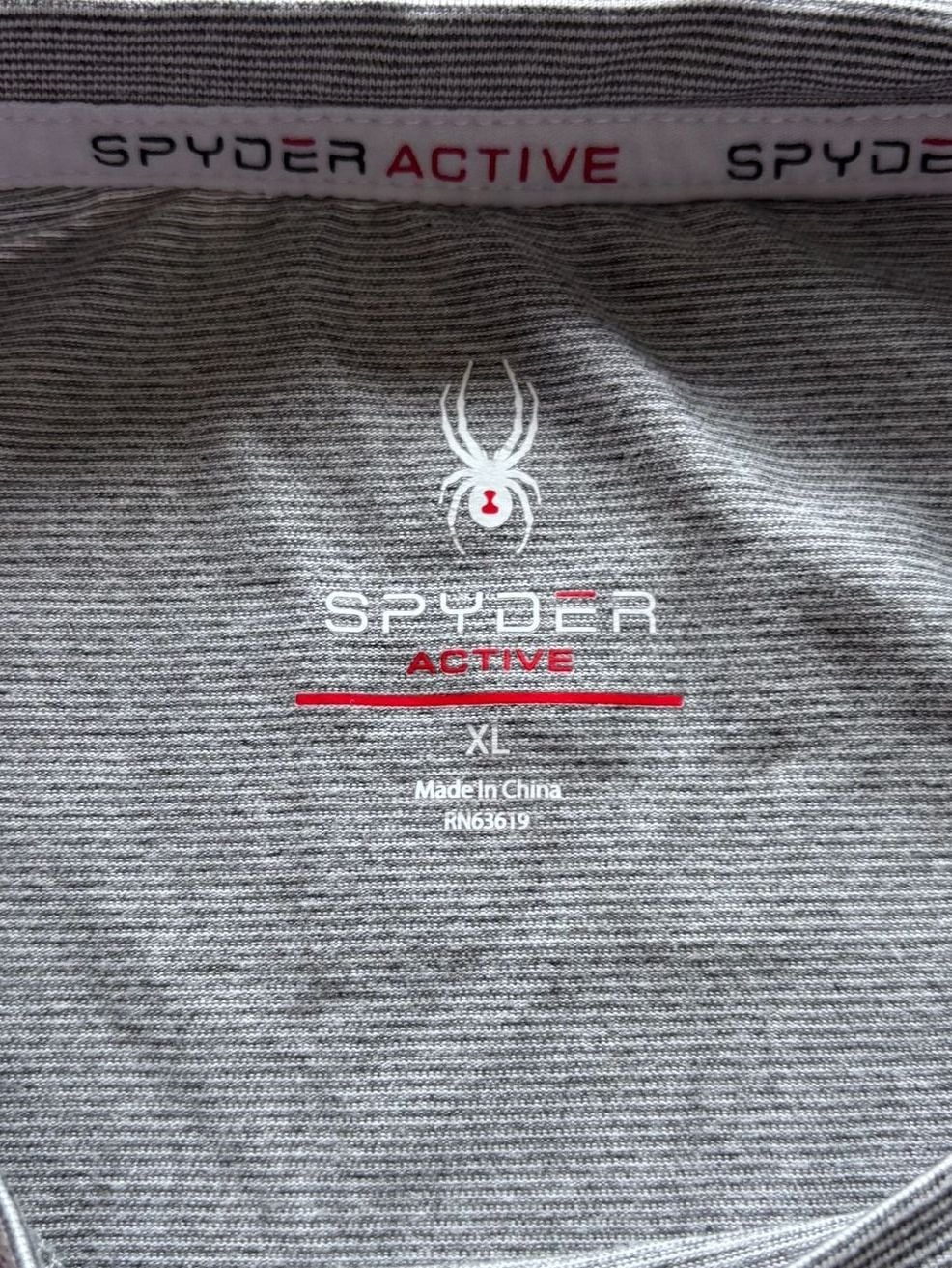 Spyder Active Women's Grey Striped Long Sleeve Athletic Top Size XL 4