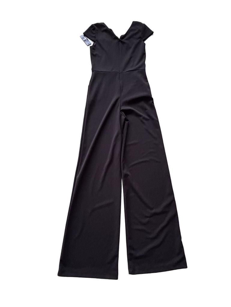 Lulus Black Cap Sleeve Wide Leg Jumpsuit Size M 5