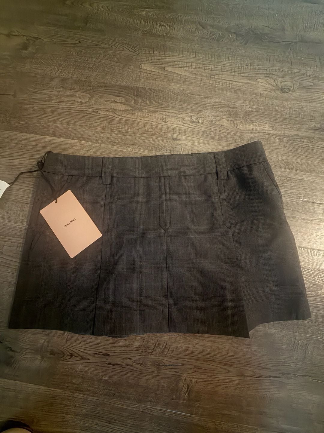 Miu Miu Plaid Wool Mini Skirt 3