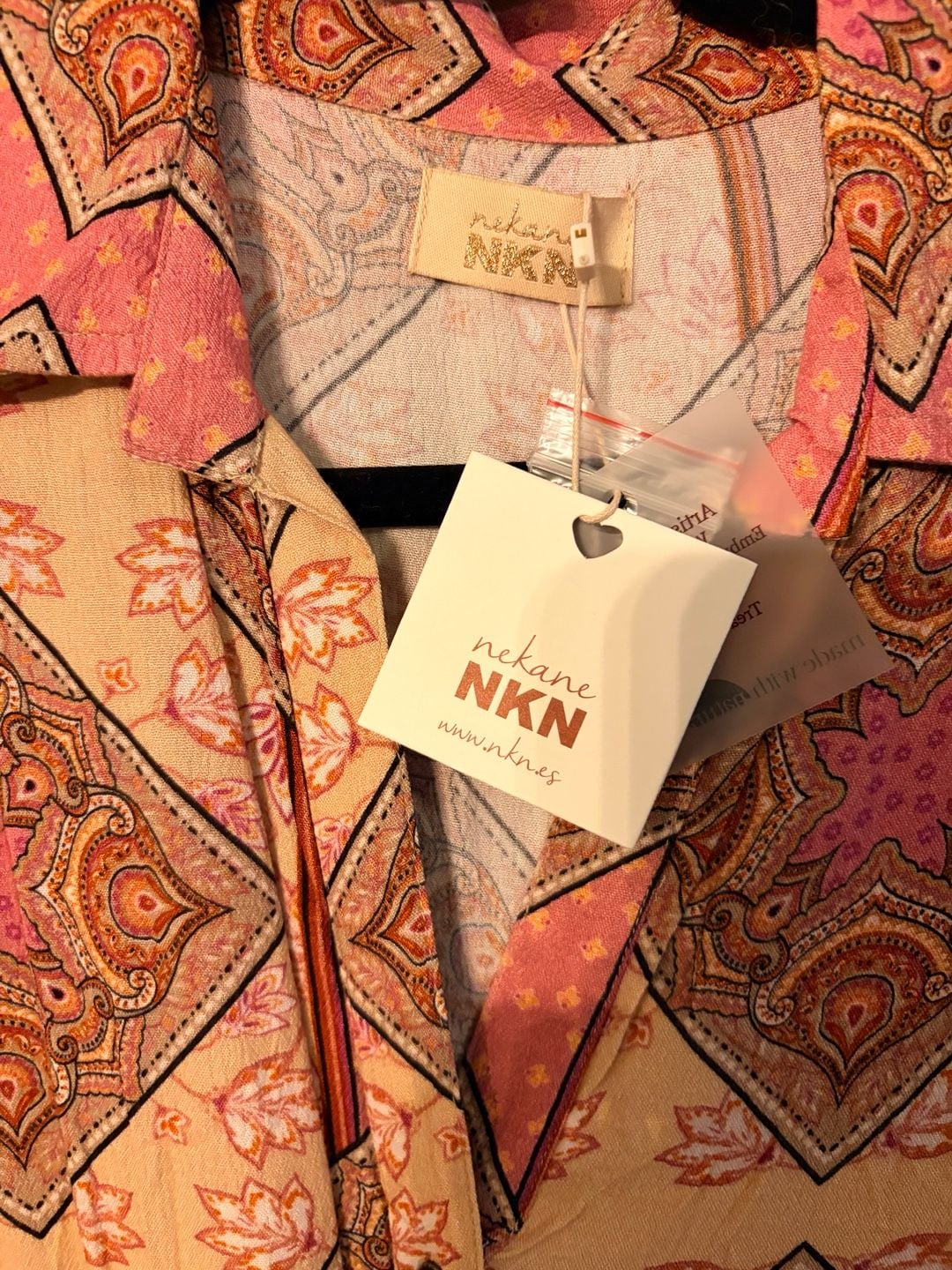 Nekane NKN Long Sleeve Paisley Print Maxi Shirt Dress 5