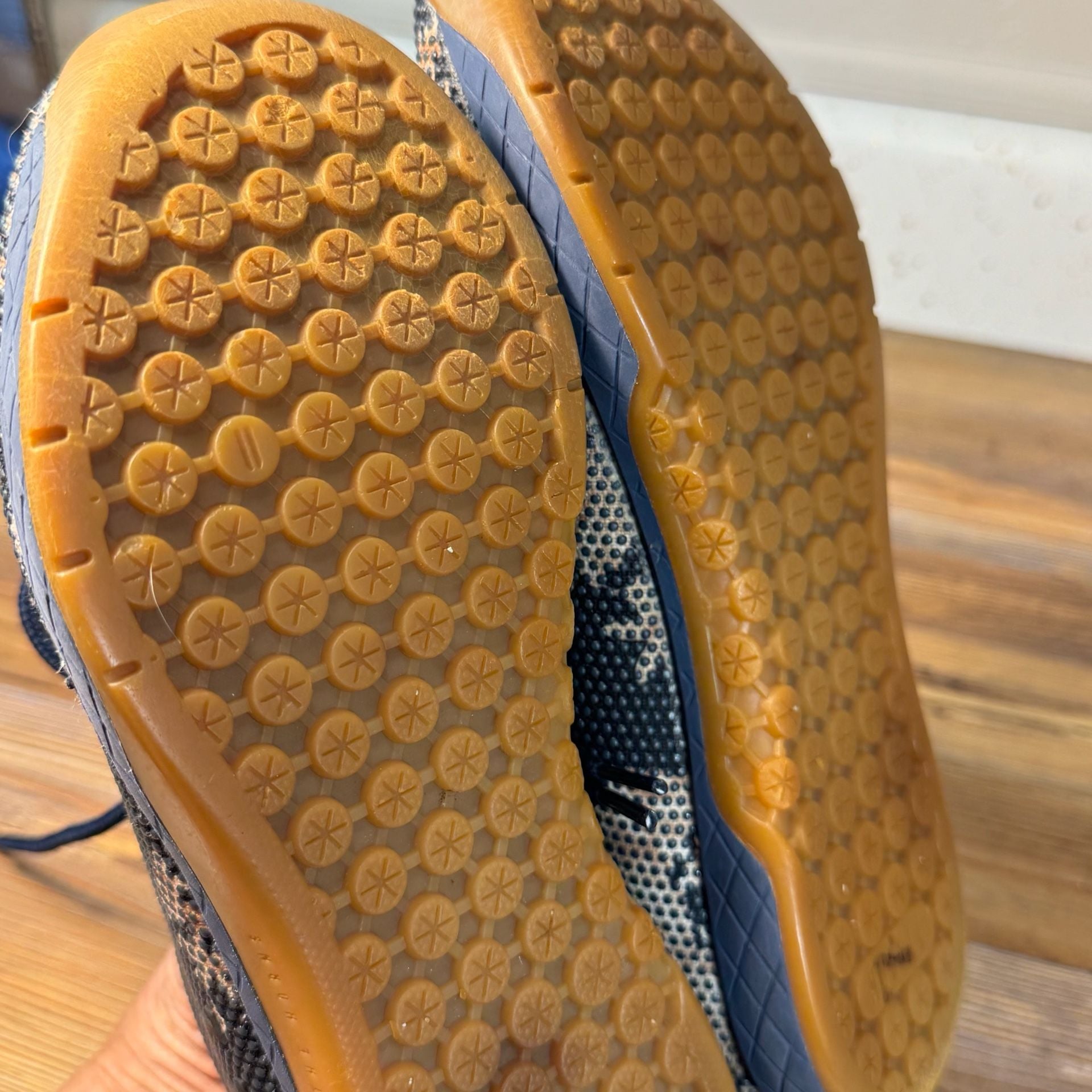 NOBULL Project Camo Trainer Shoes Navy Tan Gum Women’s 7.5 Men’s 6 CrossFit 8
