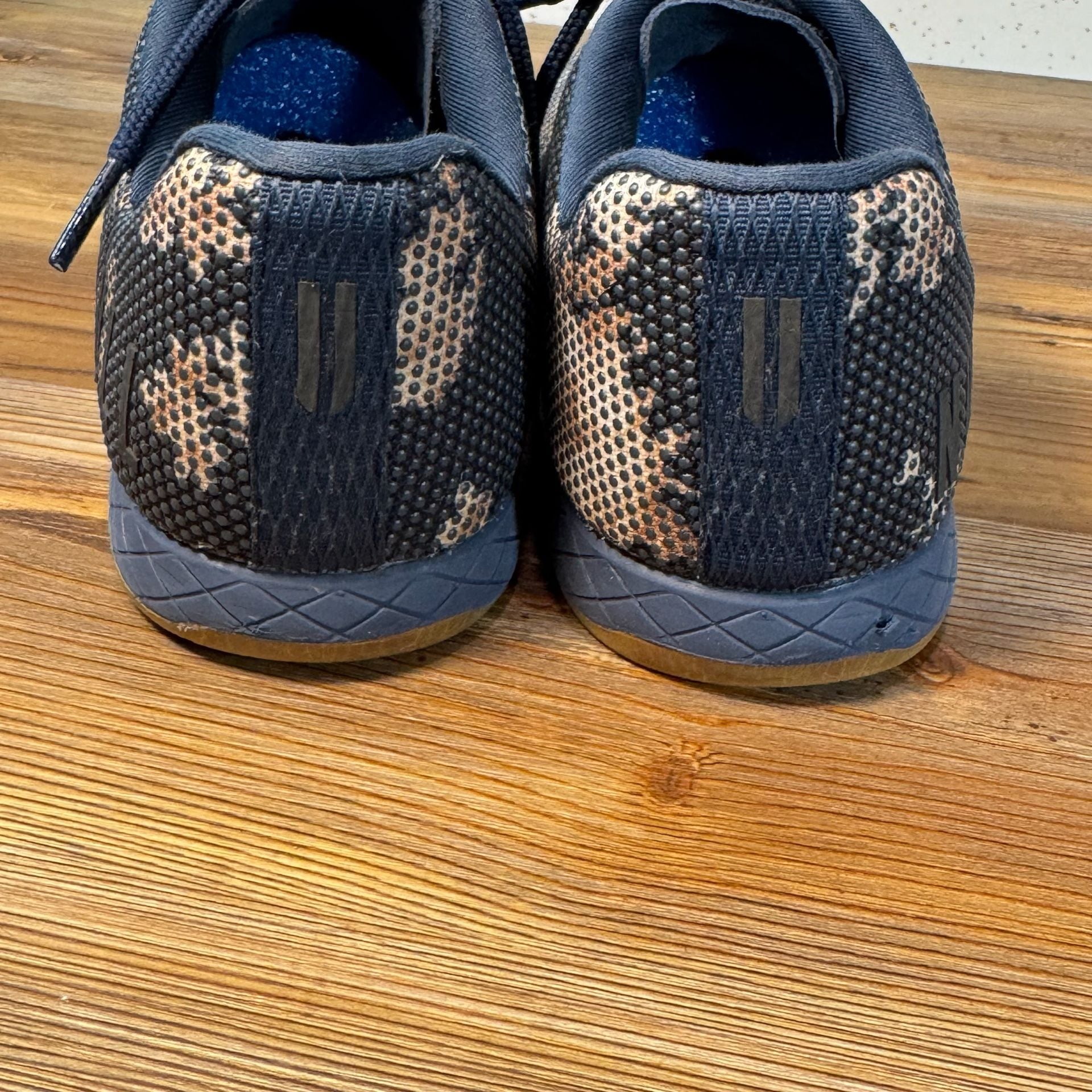 NOBULL Project Camo Trainer Shoes Navy Tan Gum Women’s 7.5 Men’s 6 CrossFit 9