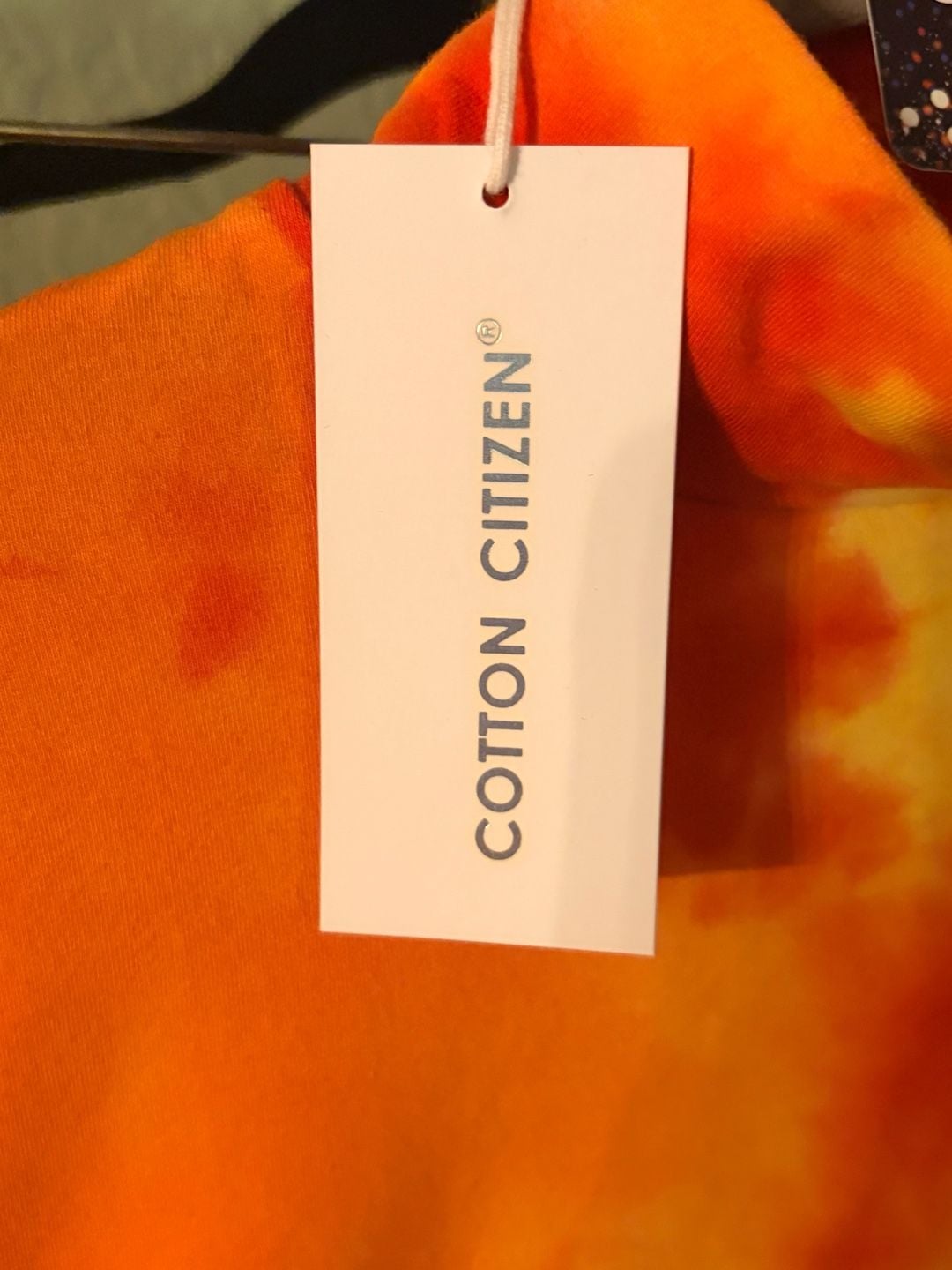 Cotton Citizen Long Sleeve Mock Neck Bodysuit Sunburst Tie Dye Size XS 3