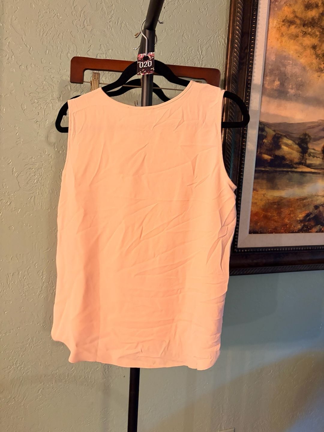 Nine West Peach Keyhole Neck Sleeveless Tank Top 4