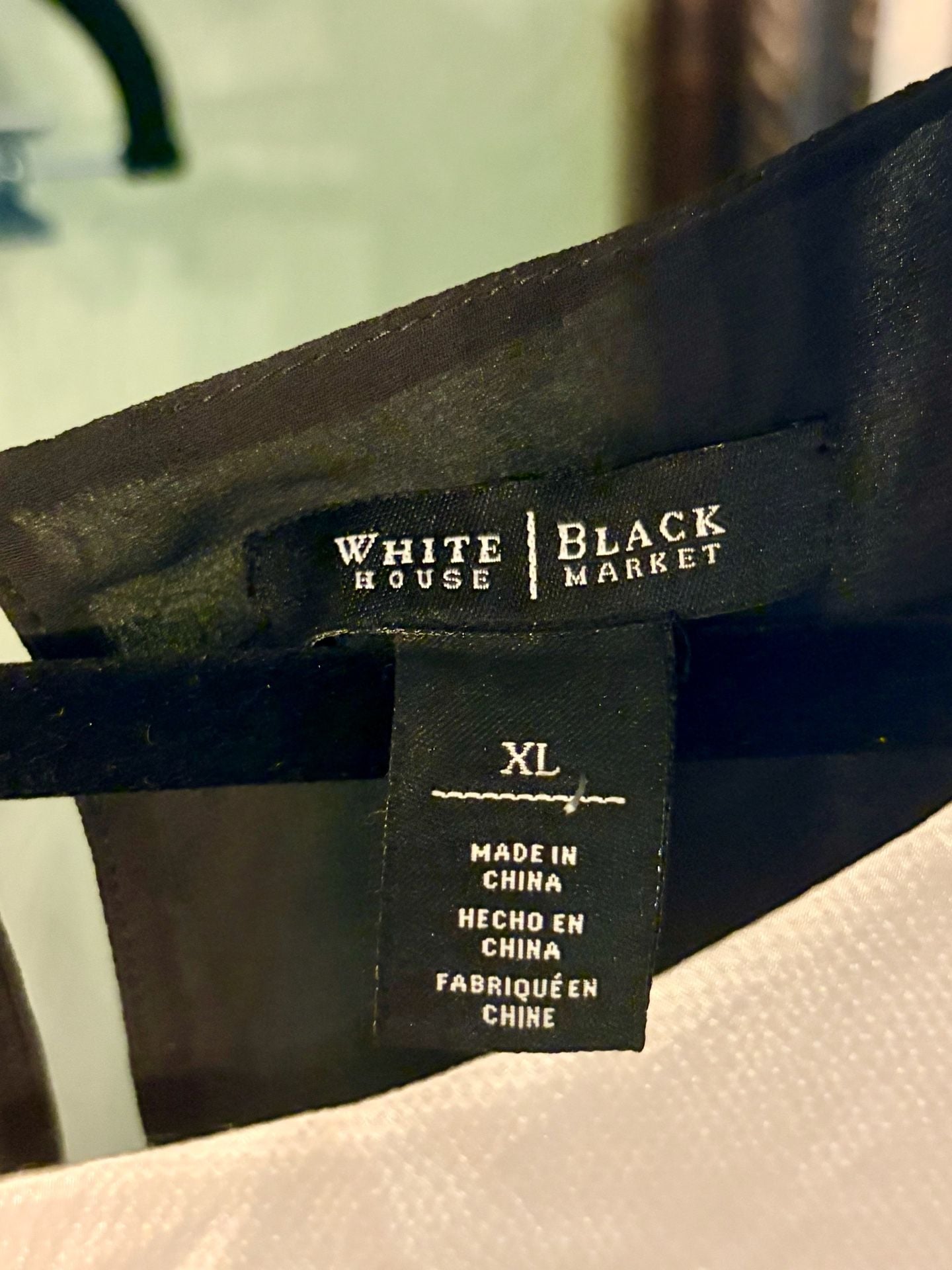 White House Black Market Color Block Asymmetric Sleeveless Tunic Top 3