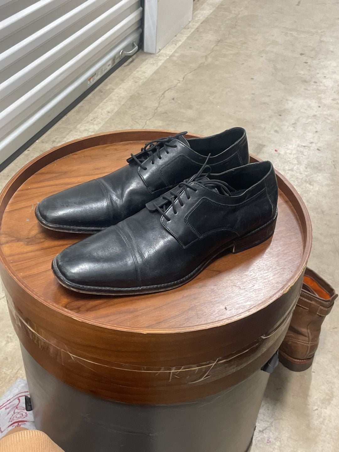 J. Murphy by Johnston & Murphy Black Leather Cap Toe Oxford Shoes 5